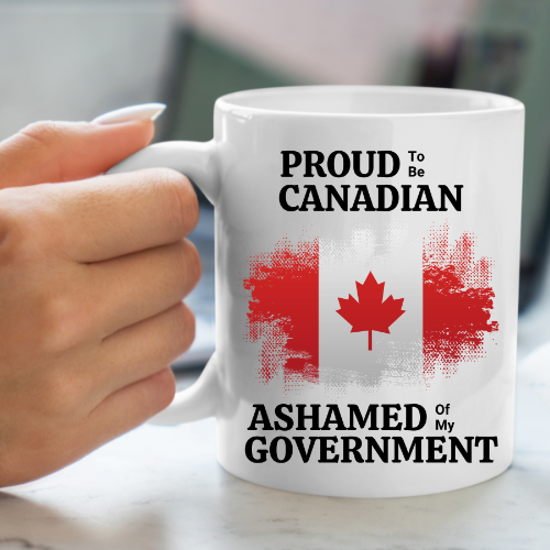 Proud to be canadian, ashamed of my government SVG, JPG, PNG, PDF digital file 