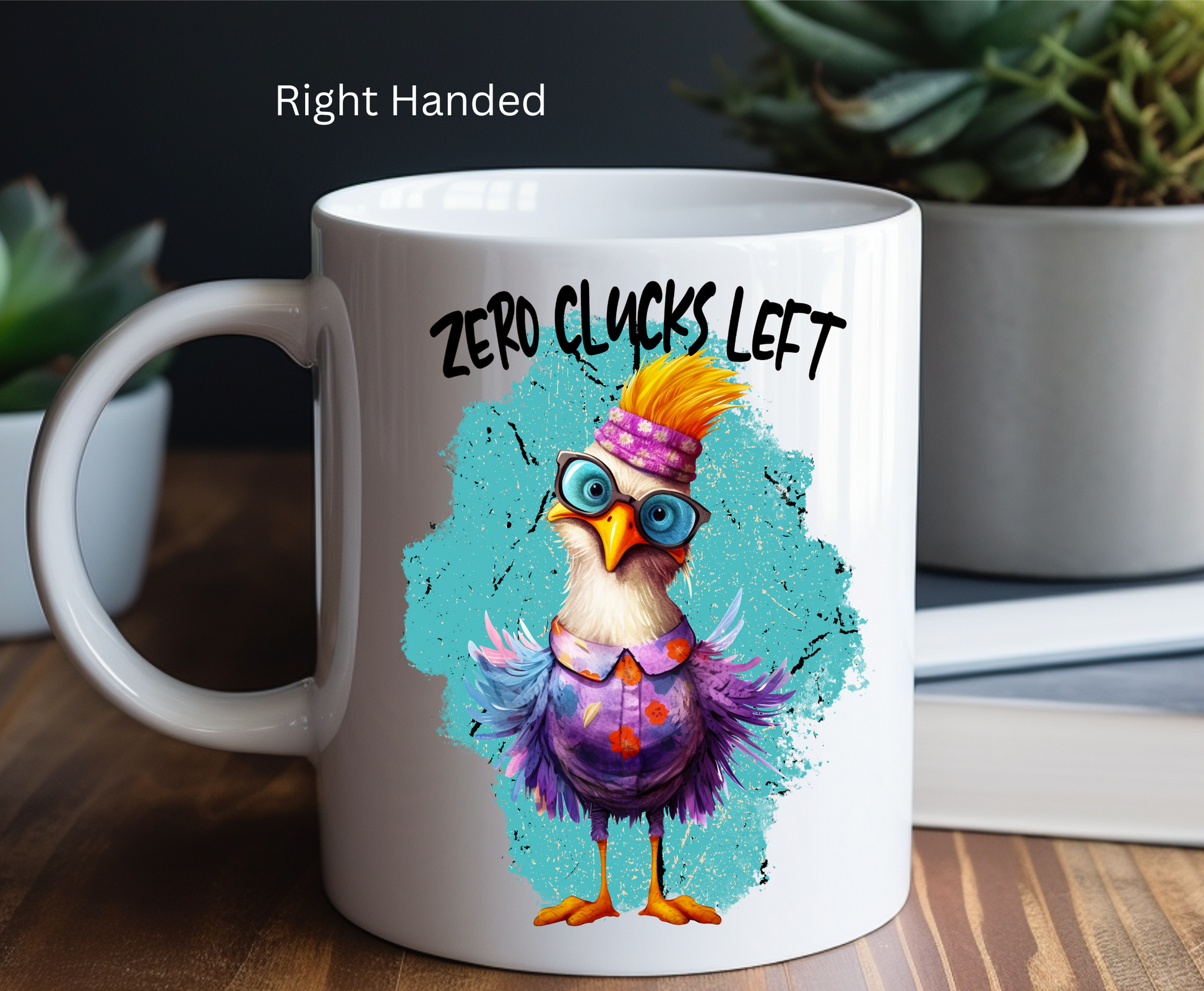 zero clucks left mug