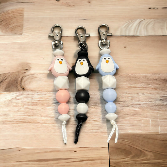 penguin bead lanyard clip 