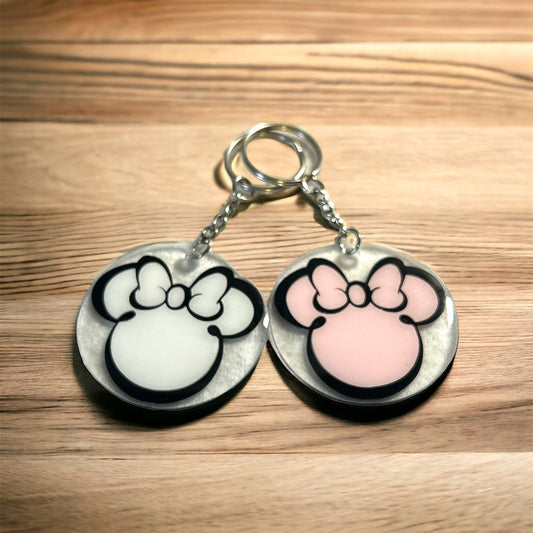 Minnie Mouse Inspired Keychain